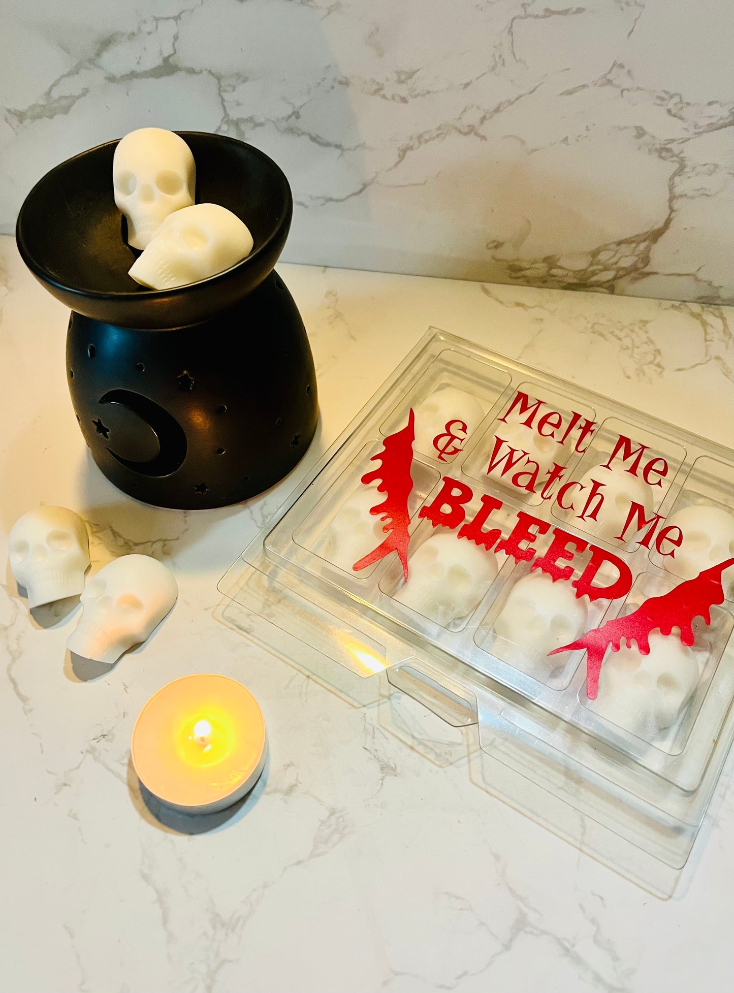 Bleeding Skull Halloween Fragrances Wax Melts Selection Box
