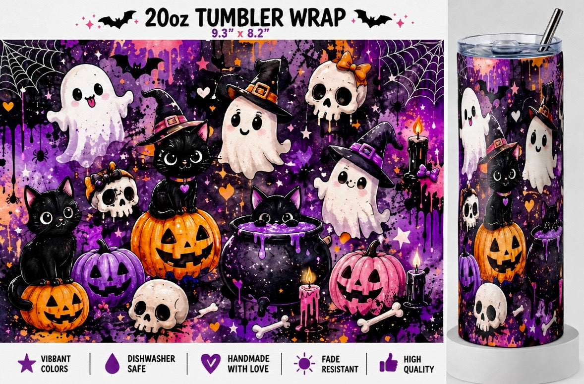 Cute Halloween Stainless Steel Thermal Drinks Tumbler