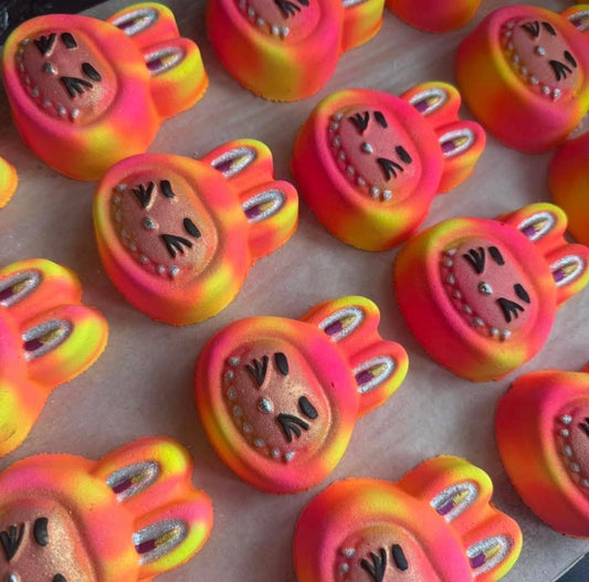 Labu Pink and Yellow Bath Bomb