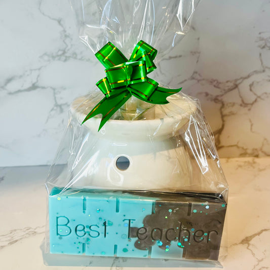 Thank You Teacher Wax Melt Snap Bar and Burner Gift Set