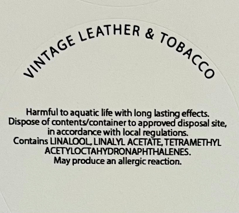 Vintage Leather and Tobacco Wax Melt Snap Bar