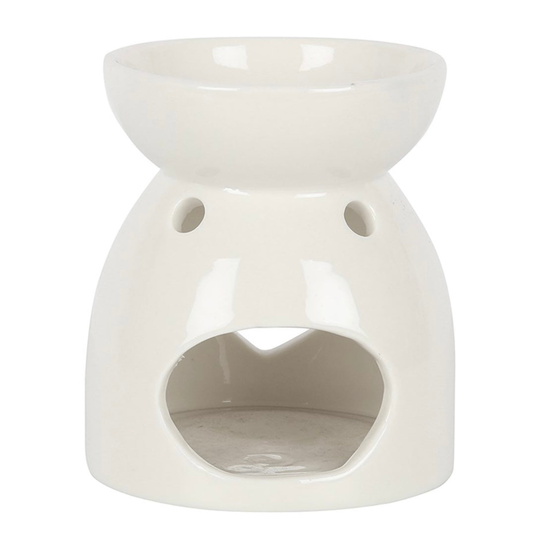 White Cut Out Heart Wax and Oil Burner
