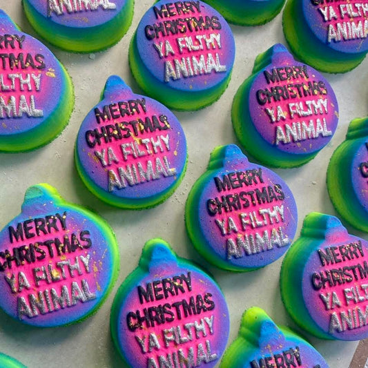 Merry Christmas Ya Filthy Animal Jumbo Bauble Bath Bomb