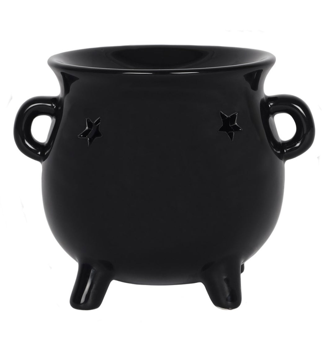 Ceramic Black Cauldron Wax and Oil Burner