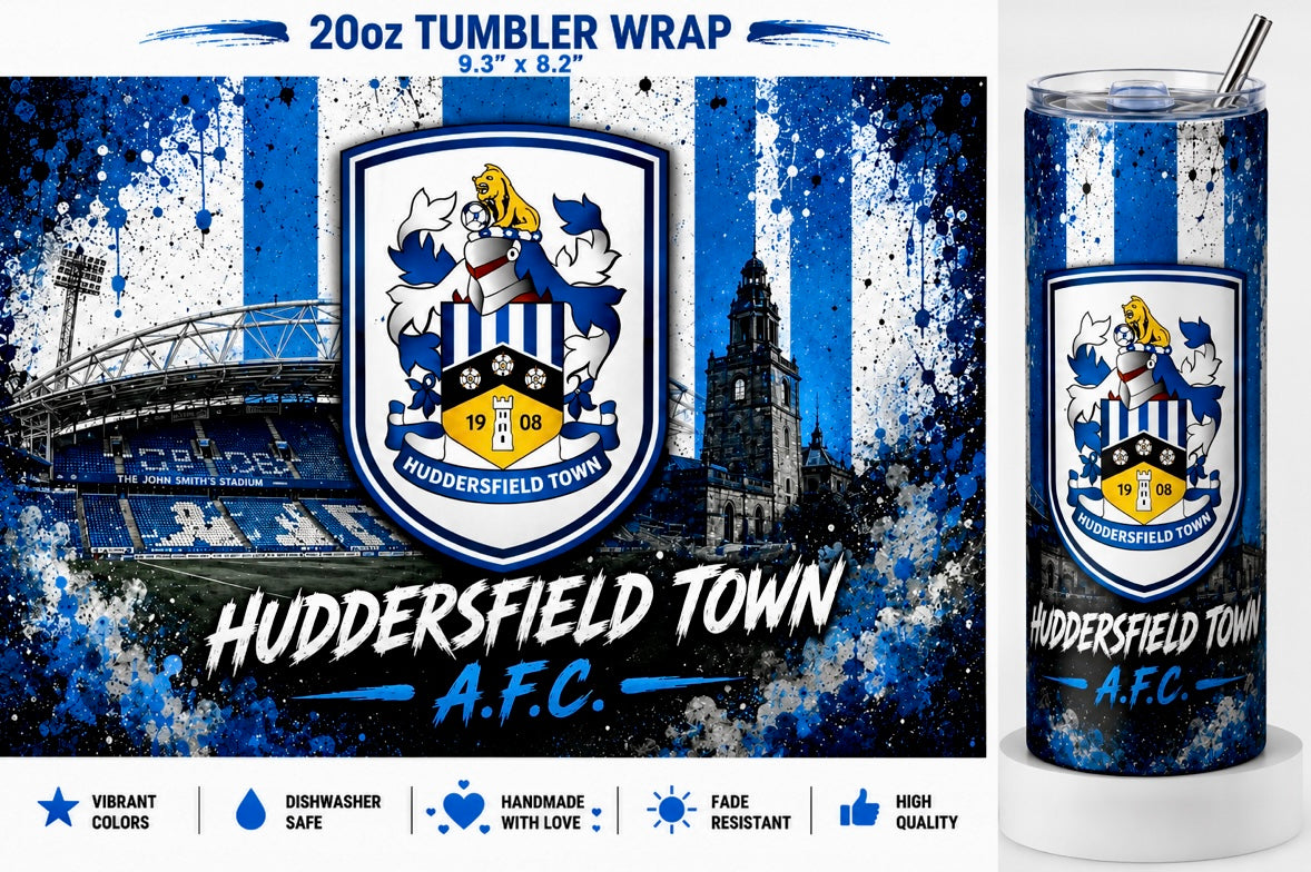 Huddersfield FC Stainless Steel Thermal Drinks Tumbler