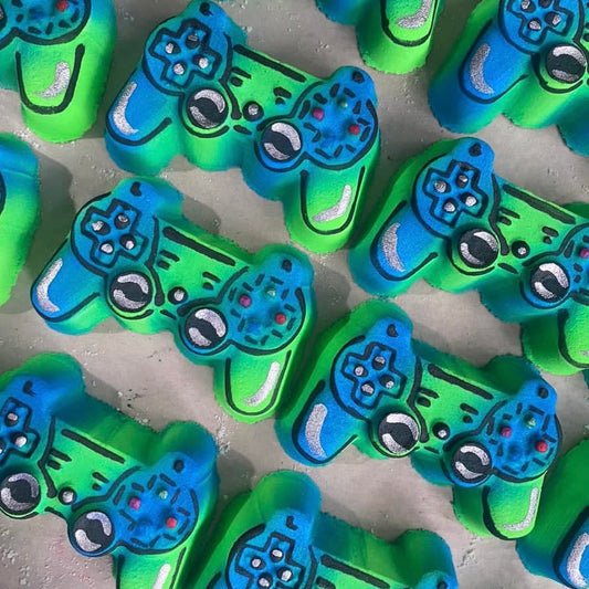 Neon Green PS Game Controller Bath Bomb