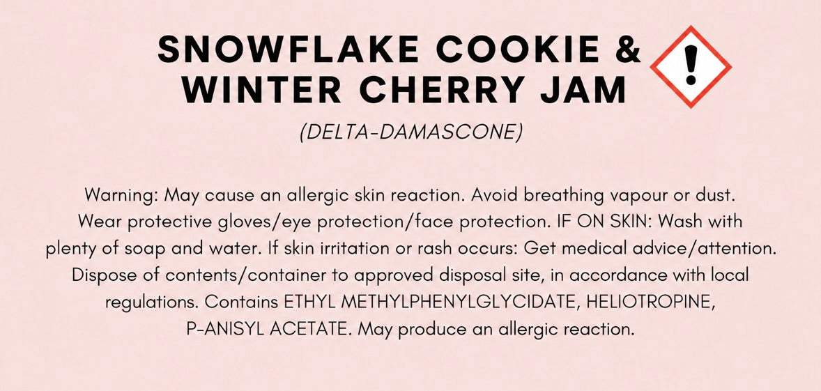 Snowflake Cookie & Winter Cherry Jam Wax Melt Snap Bar