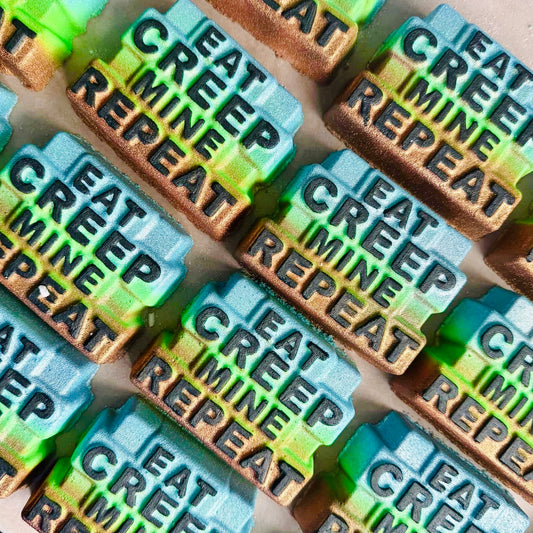 Eat, Creep, Mine, Repeat Jumbo Bath Bomb