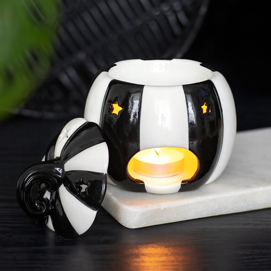 Striped Pumpkin Wax and Oil Burner