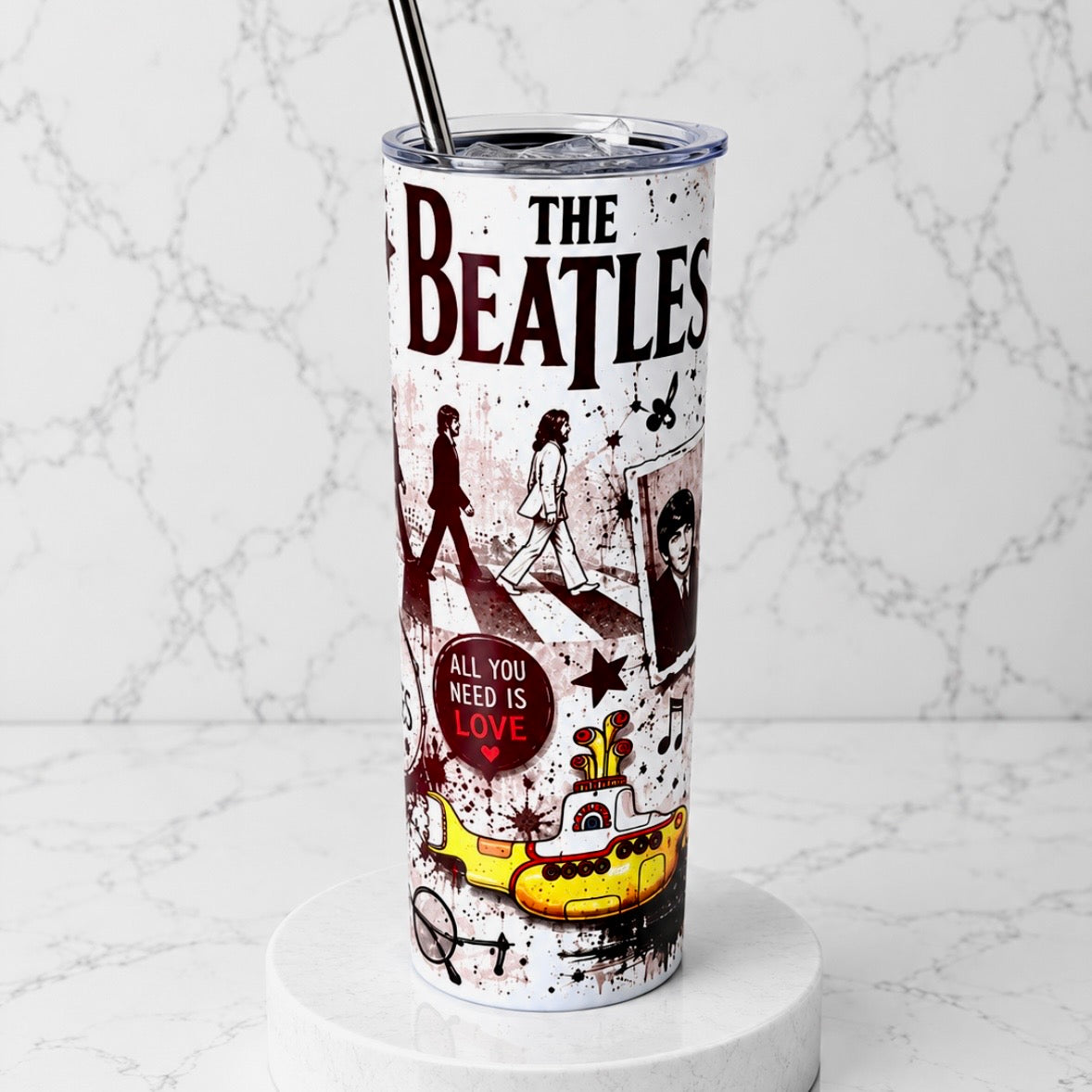 The Beatles Yellow Submarine Stainless Steel Thermal Drinks Tumbler