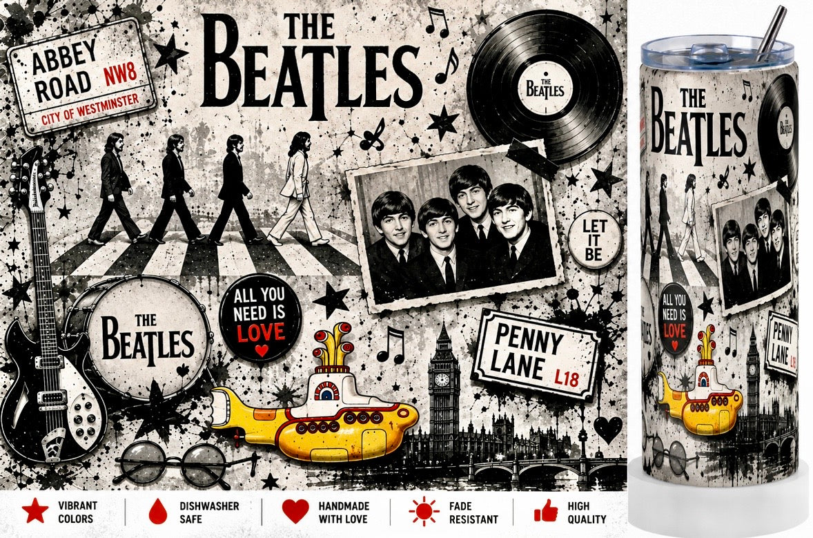 The Beatles Yellow Submarine Stainless Steel Thermal Drinks Tumbler