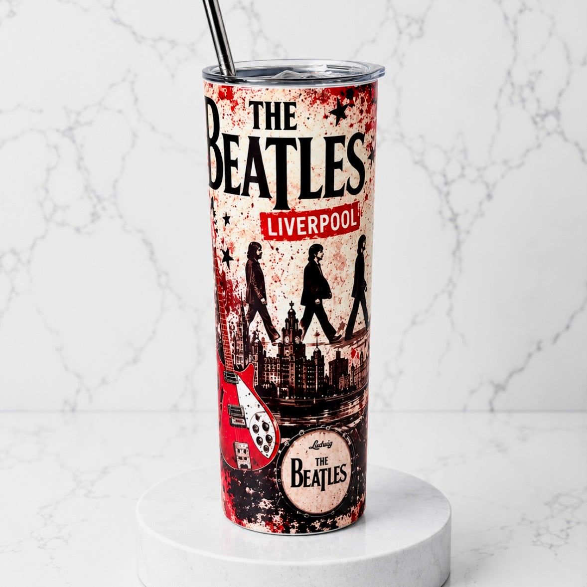 The Beatles Liverpool Stainless Steel Thermal Drinks Tumbler