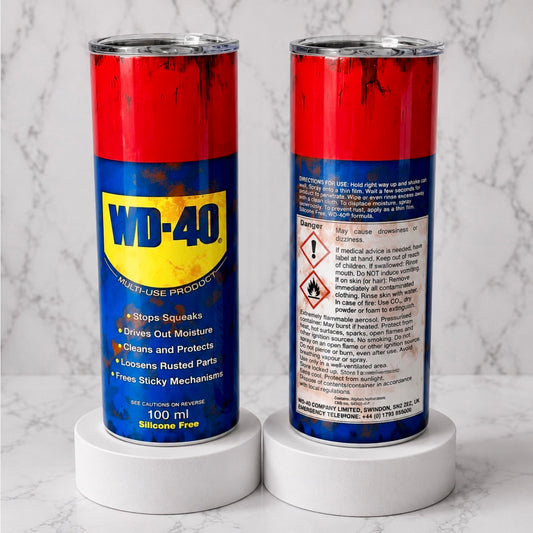 WD40 Inspired Stainless Steel Thermal Drinks Tumbler