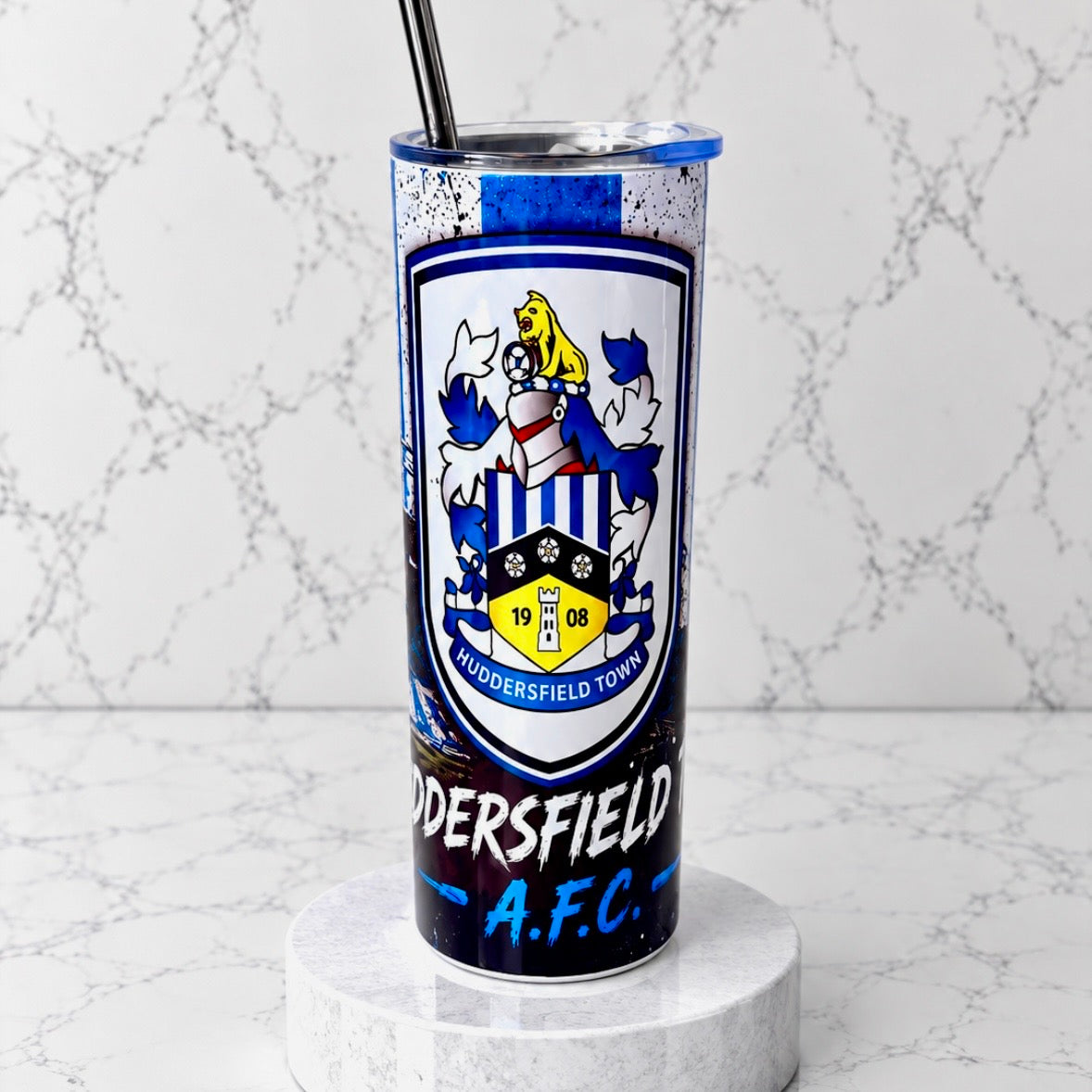 Huddersfield FC Stainless Steel Thermal Drinks Tumbler