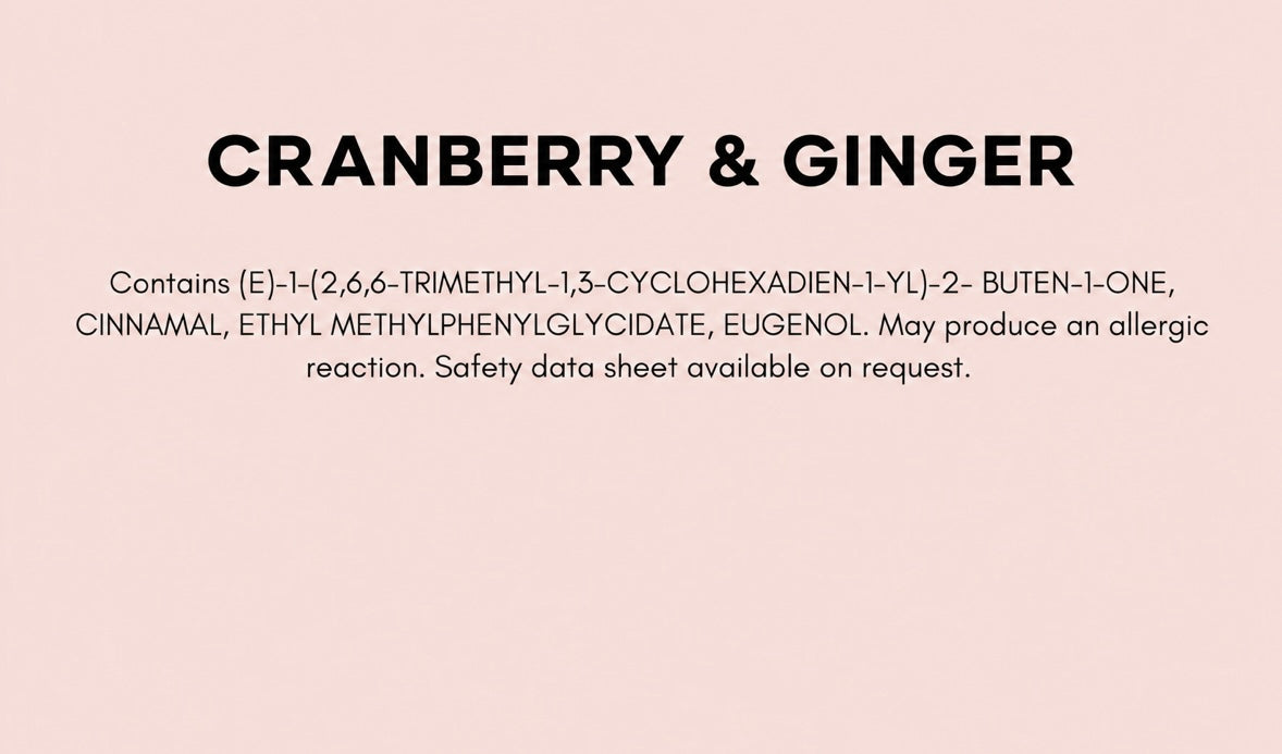 Cranberry and Ginger Wax Melt Snap Bar