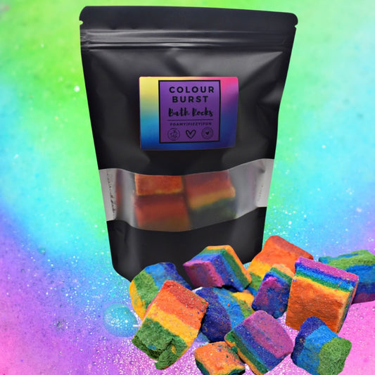 Rainbow Colour Burst Bath Rocks