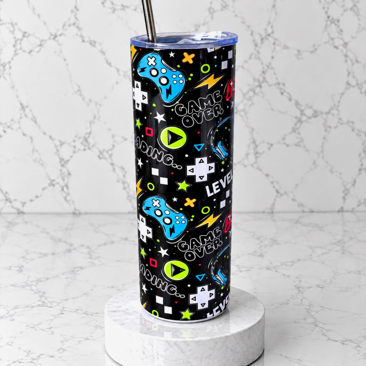 Gamer Stainless Steel Thermal Drinks Tumbler