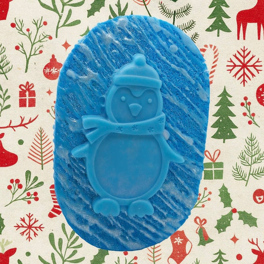 Penguin Christmas Soap Sponge