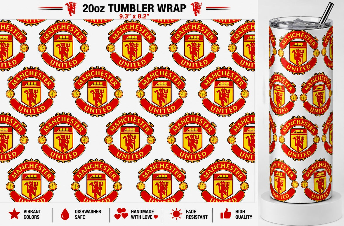 Man Utd FC Stainless Steel Thermal Drinks Tumbler