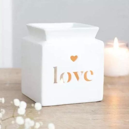 Ceramic White Love Wax And Oil Burner