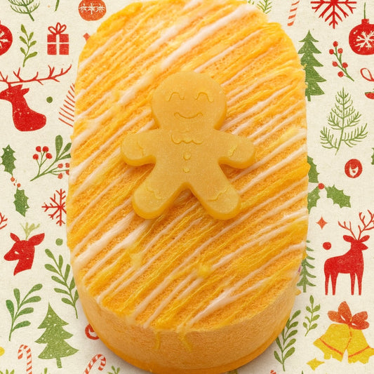 Gingerbread Man Christmas Soap Sponge