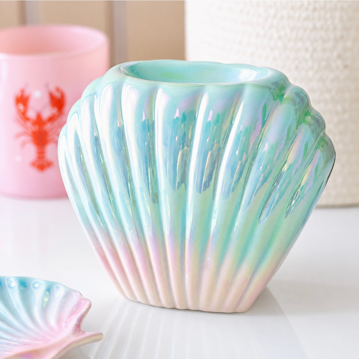 Iridescent Seashell Wax and Oil Burner