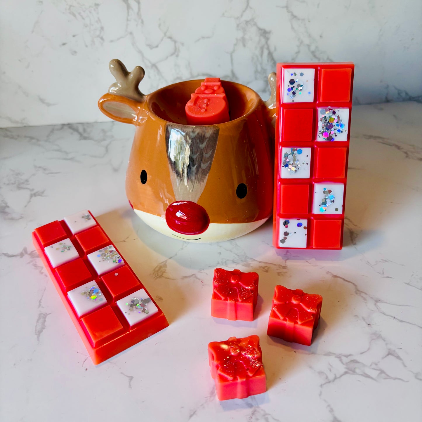 Candy Cane and Vanilla Wax Melt Snap Bar