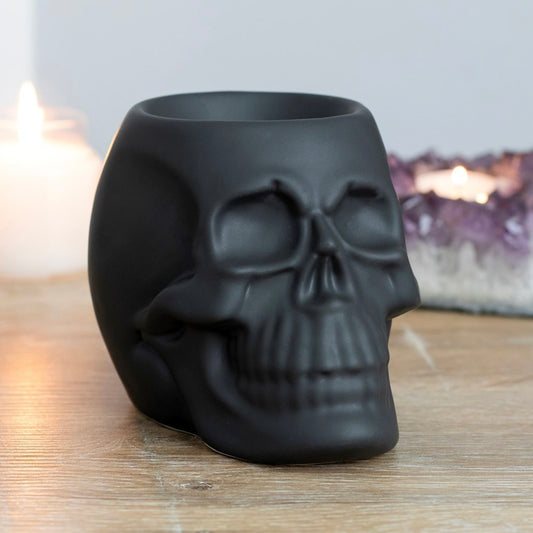 Ceramic Black Skull Wax and Oil Burner