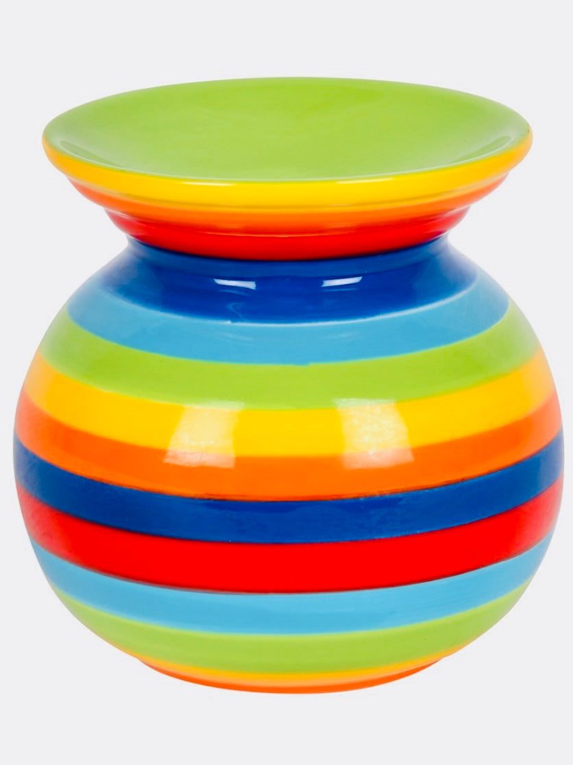 Rainbow Stripe Ceramic Wax and Oil Burner