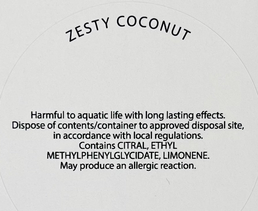 Zesty Coconut Wax Melt Snap Bar