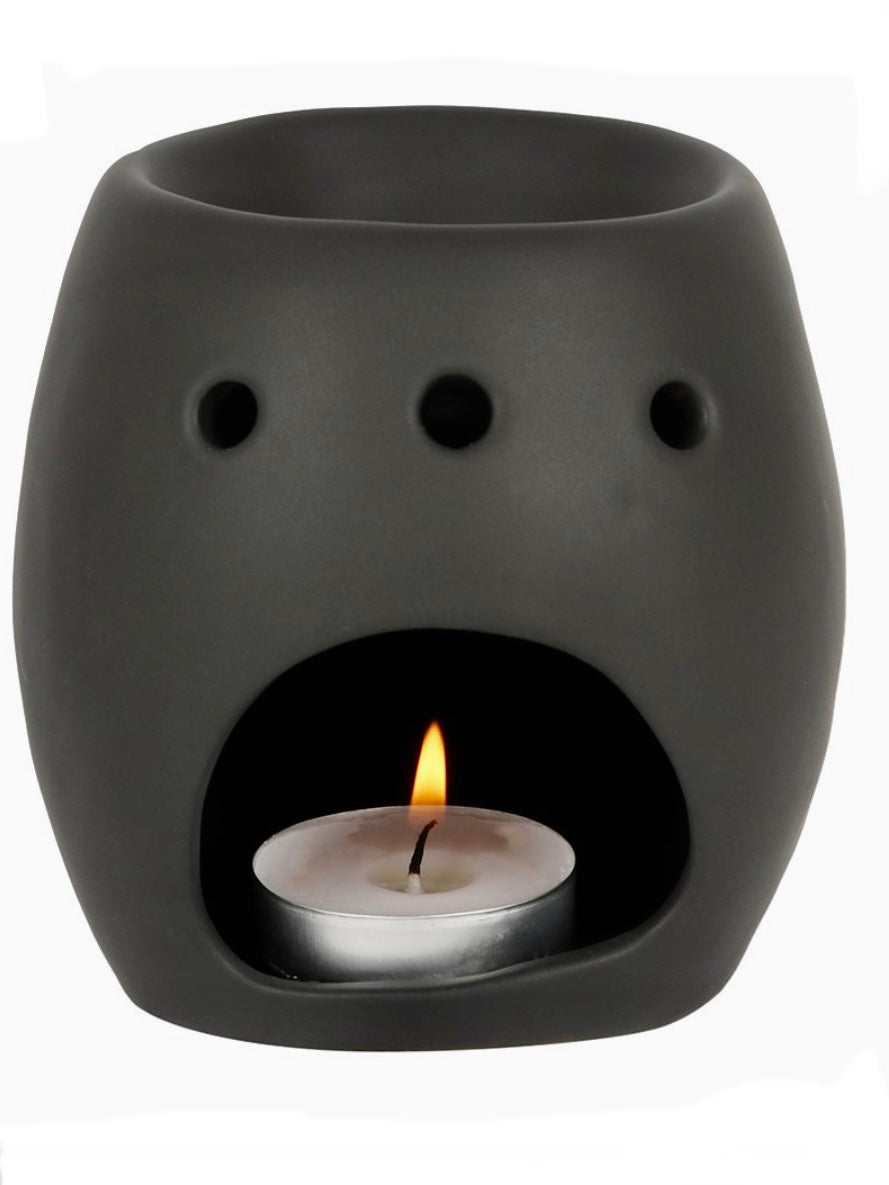 Ceramic Black Skull Wax and Oil Burner