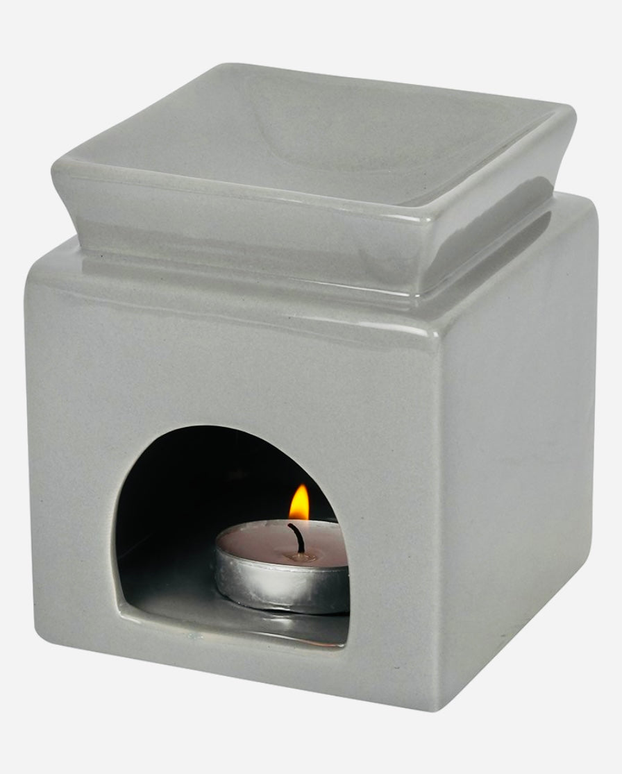 Ceramic Grey Love Wax And Oil Burner