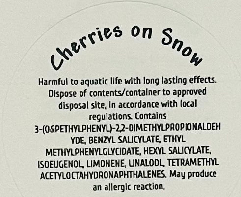 Cherries On Snow Wax Melt Snap Bar